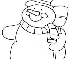 bonhomme de neige Coloriage