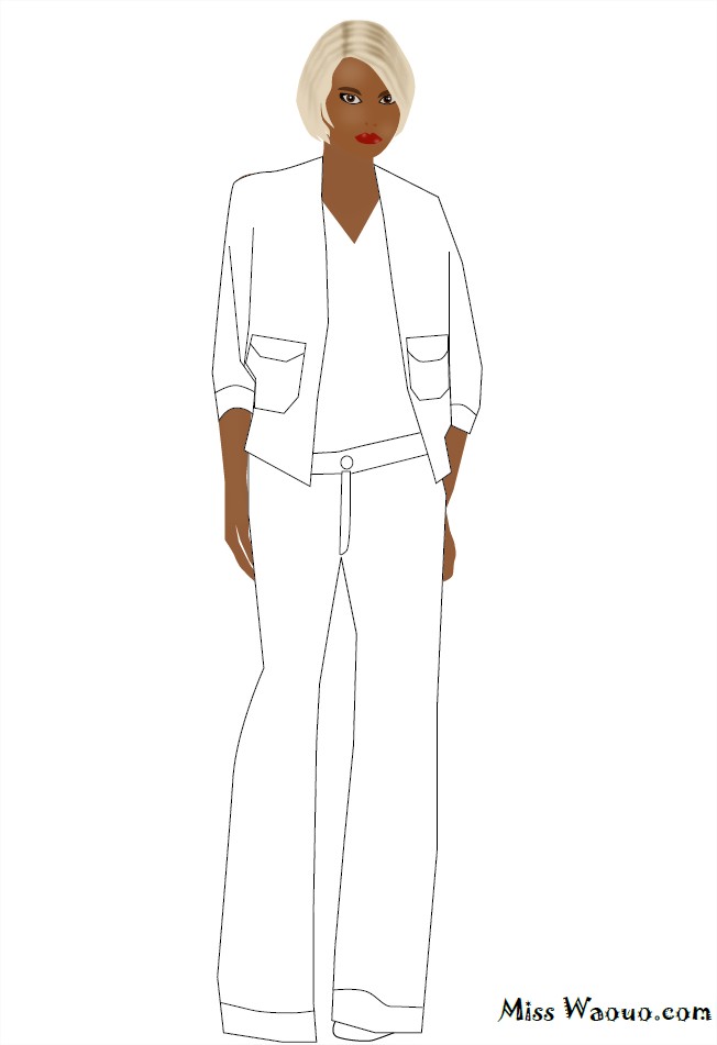 Coloriage Jeans et veste