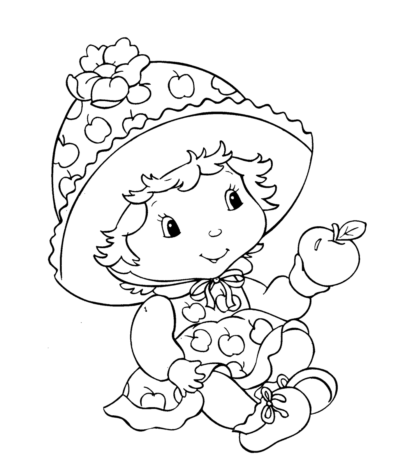 Charlotte aux fraises bébé coloriage