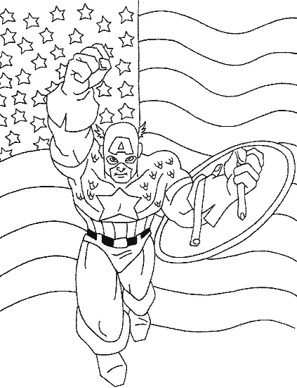 Coloriage Captain America