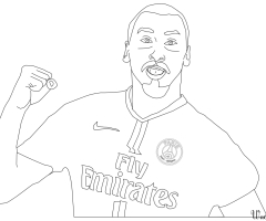 Coloriage Zlatan Ibrahimovic