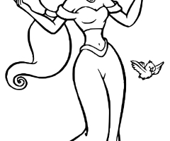 Coloriage Princesse Jasmine