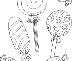 Coloriage bonbons